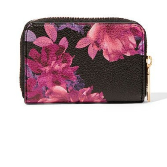 NWT! VICTORIA'S SECRET MIDNIGHT GARDEN FLORAL WALLET/CREDIT CARD HOLDER - Picture 5 of 9